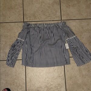 Striped Off-Shoulder Blouse